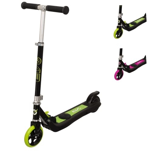Electric Scooter : EVO Electric Scooter With Lithium Battery VT1 | Lime Green, 100W Motor, 21.6V, Top Speed 8KM / H, Max.Weight 50kg, Folding E-Scooter, For Boys & Girls Kids Ages 6+