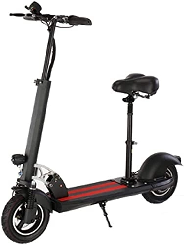 Electric Scooter : FDGSD Electric Scooters Adult Foldable, 100 Kg Max Load with Seat 10 inch 43Km / H, Lithium Battery 36V 15Ah, 500W Motor Drive with Led Light and Hd Display