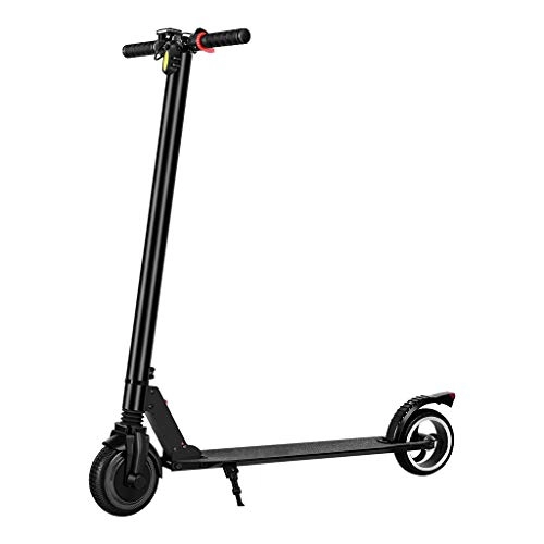 Electric Scooter : Foldable Adult Youth Electric Scooter Speed Up to 25Km / H, 6.5-Inch Explosion-Proof Solid Tires with Double Brake System Spring Shock-Absorbing Scooter