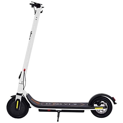 Electric Scooter : Foldable Electric Scooter for Adults, Brushless 350 W Motor, Maximum Range of 20 Miles, 8.5-Inch Solid Tires, Electric Scooter