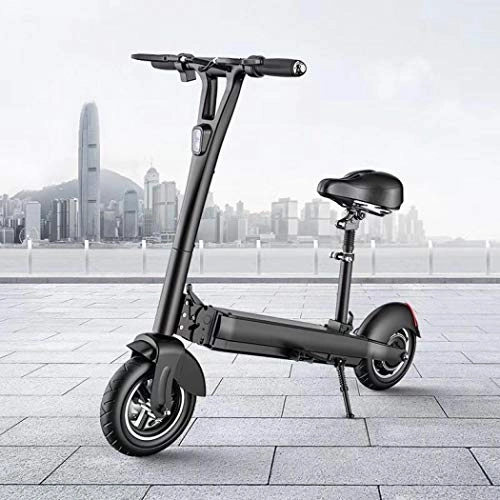 Electric Scooter : Foldable Scooter Electric Adult Teens Kick Scooter Height Adjustable Aluminum Ride with Rear Wheel and Hand Brake, Shock Mitigation System (2020 new 36v30-40km battery life)