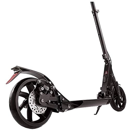 Electric Scooter : FQCD Electric Scooter, Ultra-Lightweight Adult Electric Scooter One-Step Fold, Adult Electric Scooter for Commute with Disc Brake / Large Wheels / Dual Suspension, Support 220Lbs