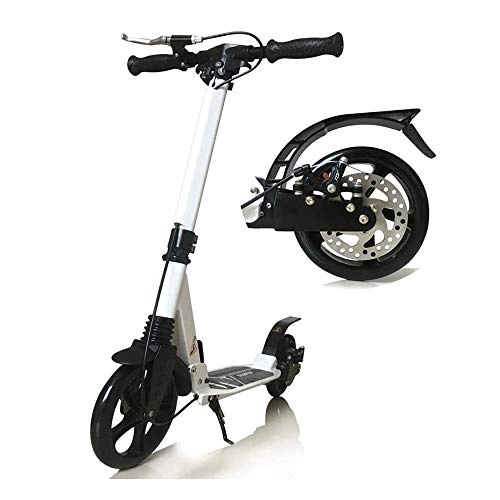 Electric Scooter : FQCD Outdoor Sports Scooter Kick, Adjustable Adult with Big Wheel Handlebar, Non-Electric Shock Absorbing Kickscooter with Disc Hand Brake, 150Kg Load Adult Child Toy Balance CarSuit for adult, teens a