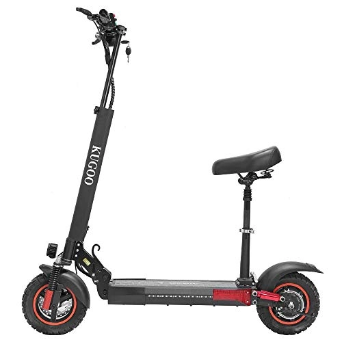 Electric Scooter : Freego Adult Electric Scooters with Seat 45km / h Speed 500W Motor Powerful 16AH 60km 10 inch Wheel Offload Folding E Scooter Stock in Poland