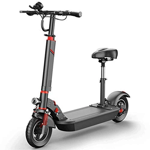 Electric Scooter : FUJGYLGL Electric Scooter Adult Portable, Folding Electric Scooter with Seat for Kids, Adjustable Handlebar and Seat for Kids or Teens