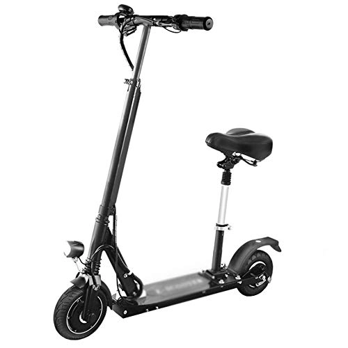 Electric Scooter : FUJGYLGL Electric Scooter for Adult, Scooter with Detachable Seat, Foldable, Portable & Extremely Lightweight, Waterproof Motor And Max Load 330lb