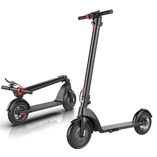 Electric Scooter : FUJGYLGL Foldable Adult Electric Scooter, Ultra Lightweight Scooter Portable Folding 8.5" 36V 350W Rear Engine Electric Bicycle, 100 kg Max Load 25km / H With LED Light Best Gift