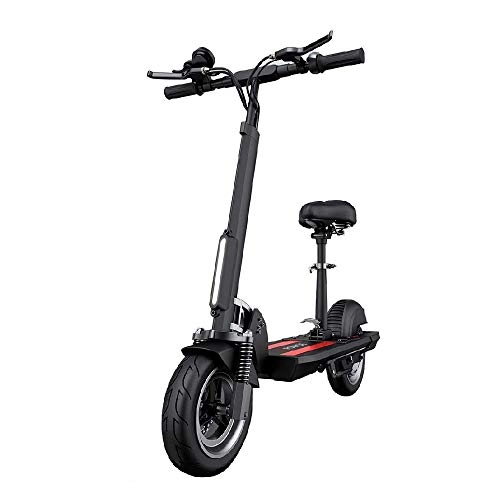 Electric Scooter : FUJGYLGL Foldable and Portable Electric Scooter, Scooter with Detachable Seat, Supporting Constant Speed Cruise and USB Charging, Maximum Speed of 34km / H Commuter Scooter