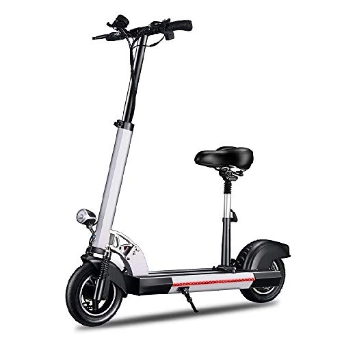 Electric Scooter : FUJGYLGL Foldable Electric Scooter with Lithium Battery Headlight Seat Disc and Electronic Brake Display Suitable for Adults Commuting to Work