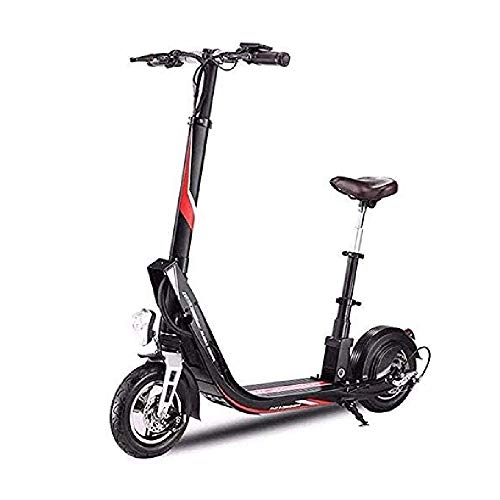 Electric Scooter : FUJGYLGL Folding Electric Scooter, 10km / H 10-inch Pneumatic Tire with Lighting and Display Suitable for Adults and Teenagers