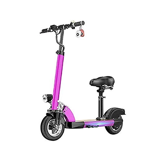 Electric Scooter : FUJGYLGL Portable Electric Scooter, 500W Motor with USB Mobile Phone Charging Remote Anti-theft System Unisex Scooter