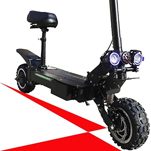 Electric Scooter : FZ FUTURE Folding Electric Scooter for Adults, 90-110mph Top Speed, 150 Mile Max Distance, Portable and Foldable with Heavy Duty Off-Road Tires, Removable Seat, 24AH