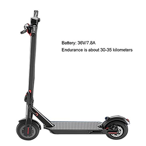 Electric Scooter : GAOTTINGSD Scooters for Kids Scooters for Adults Folding E-Scooter Adult, 350W Motor, 3 Speed Modes Up To 18km / h, Front And Rear 8.5-inch Shock-absorbing Tires Remote Anti-theft Alarm (Color : Black)
