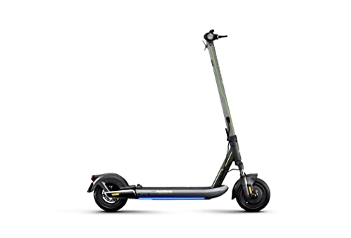 Electric Scooter : Genérico Silver Active Sport Electric Scooter with Flashing Double Brake 500W Motor with Side LEDs