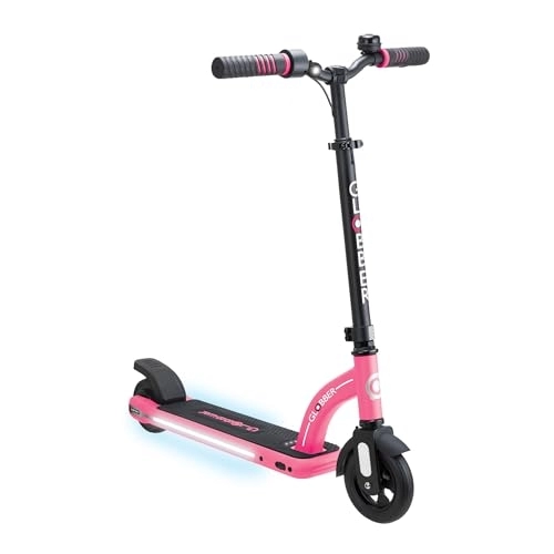 Electric Scooter : Globber E Motion 11 2 Wheel Electric Kids Teens Scooter - Light Up Deck - Bell and Light - Adjustable Handles - Two Year Warranty (Pink)