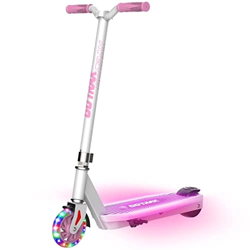 Electric Scooter : Gotrax Scout Electric Scooter for Kids Ages 4-7, Max 3 Miles Range and 6Mph Speed, 5" Flash Front Wheel and Unique Pedal Light, UL2272 Certified Aprroved Electric Kick Scooter for Boys Girls Pink