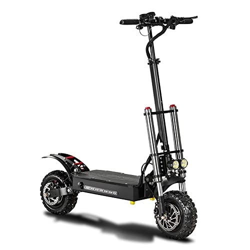 Electric Scooter : GUNAI Electric Off-road Scooter 11-inch Tire Dual Motor Max Speed 20km / h 60V33Ah Battery Double Suspension Foldable Portable Commuting Scooter Suitable for Off-road Enthusiasts