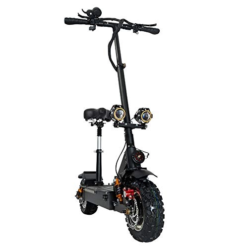 Electric Scooter : GUNAI Electric Scooter 3200W Motor Max Speed 70-80km / h Double Drive 11 inch Off-road CST Tire Folding Commuting Scooter with Seat and 60V Battery