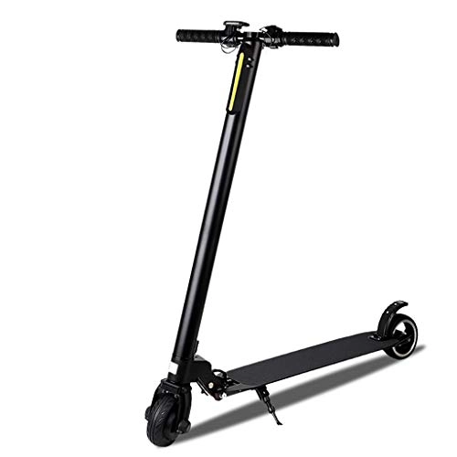 Electric Scooter : H-CAR QW Electric Scooter Adults, 15KM Long Range, Powerful 250W Motor 5 Inch Solid Tire, Aluminum Alloy Simple Folding Frame, LED Lighting and Display, for Adult Teen Urban Scooter OH