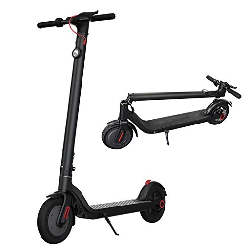 Electric Scooter : H-CAR QW Electric Scooter Adults, 250w High Power Motor, 25 KM Long-Range, E-Scooter with LCD-display, Convenient and Fast Commuting, Max Speed 30km / h, with 8.5 Tire, Supports 110kg Weight OH