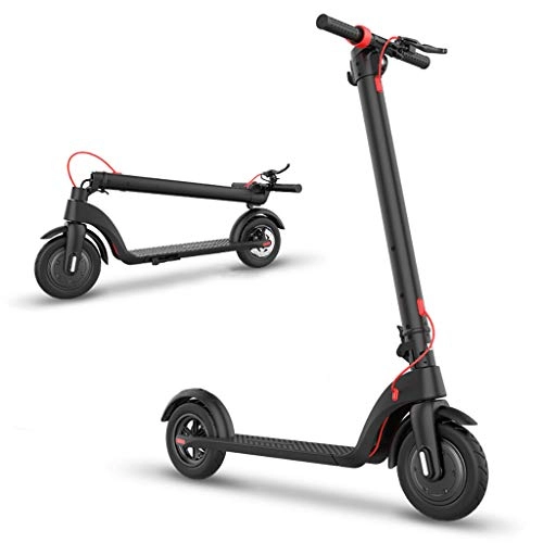 Electric Scooter : H-CAR QW Electric Scooter Adults, Kick Tires, Foldable Waterproof, 25 km / h E-Scooter, Portable, with LCD-display, Max Load 100kg Commuting Motorized Scooter Suitable for Adults and Teenager XX