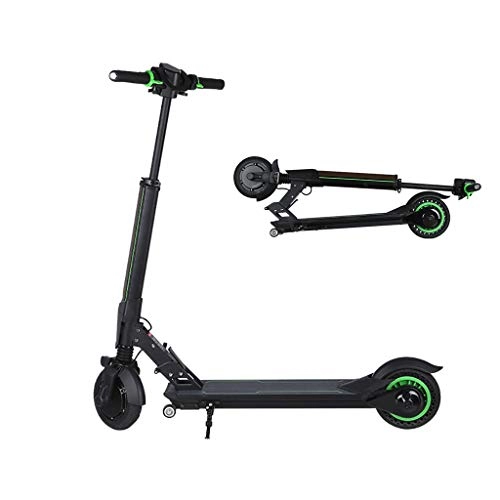 Electric Scooter : H-CAR QW Electric Scooter Adults Long-Range Battery 300w, Easy Folding Carry Design, Convenient and Fast Commuting, Max 25km / h, 11kg Ultra Lightweight E Scooter with 8 Inch Tire, black OH