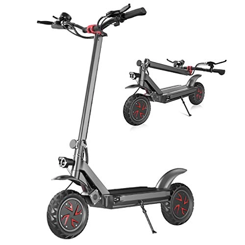 Electric Scooter : H-CAR QW Electric Scooter Adults, USB Charger for Mobile phone, LCD Display, 10 Inch Vacuum Tire, 60KM Long-Range, 70KM / H, Max 3600w High Power Motors, 3 seconds Folding E-Scooter OH