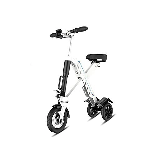 Electric Scooter : Hammer Electric Scooter Commute to Work or Ride for Fun, Top Speed 25km / H36v10.4a Battery 350w Motor，Portable and Folding Commuter Electric Scooter for Adults (Color : White)