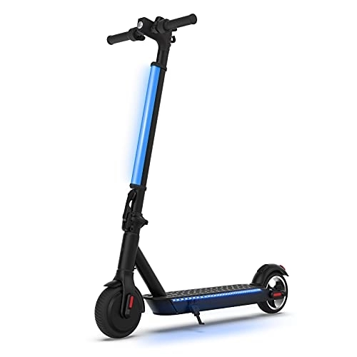 Electric Scooter : Hiboy Electric Scooter with Cool Front Light, 250W Motor Up to 10.6 Miles & 13MPH, Portable Lightweight Commuting Electric Scooter for Teens