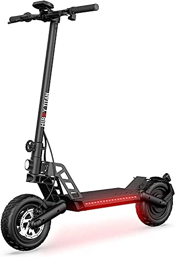 Electric Scooter : Hiboy Titan Electric Scooter for Adults - 800W Motor 10" Air Tires Up to 28 Miles & 25 MPH 48V 12.5Ah Off Road E Scooter with Dual Braking System and Long Range Battery (Black)