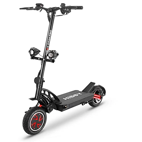 Electric Scooter : Hiboy Titan PRO Electric Scooter - Dual 500W Motor Up to 40 Miles Long Range Battery, Folding Off-Road Electric Scooter for Adults Dual Braking System, 10" Pneumatic Tires (Light Mode)