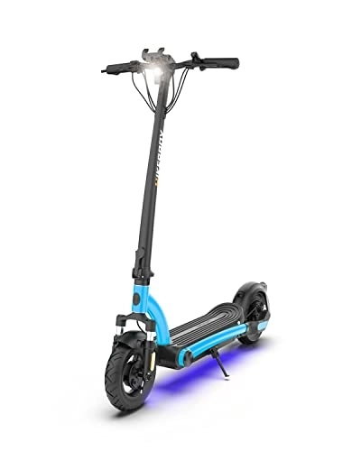 Electric Scooter : HIKERBOY Foxtrot Plus Electric Scooter for Adults, Powerful 48V / 500W Motor, Autonomy up to 45 km, Detachable Battery, Double Suspension, 10 Inch Vacuum Tyre, Speed 20 km / h.
