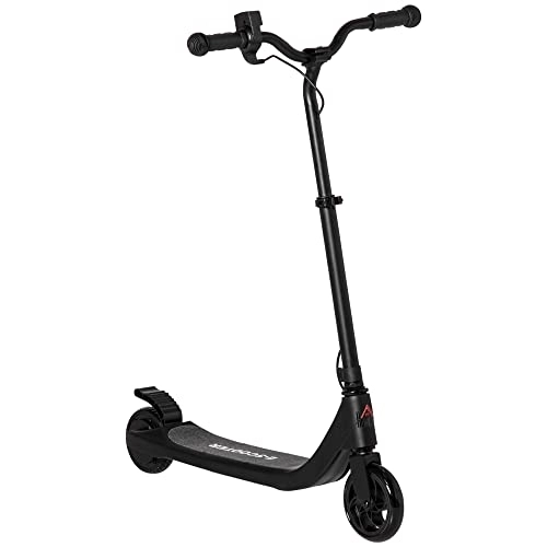 Electric Scooter : HOMCOM Electric Scooter, 120W Motor E-Scooter w / Battery Display, Adjustable Height, Rear Brake for Ages 6+ Years - Black