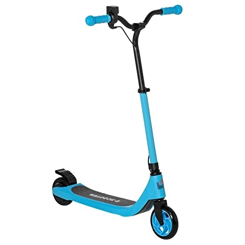 Electric Scooter : HOMCOM Electric Scooter, 120W Motor E-Scooter w / Battery Display, Adjustable Height, Rear Brake for Ages 6+ Years - Blue