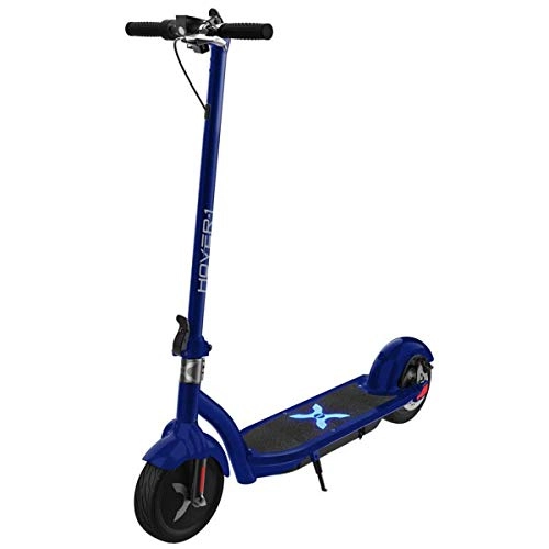 Electric Scooter : Hover-1 Alpha Electric Kick Scooter Foldable and Portable with 10 inch Air-Filled Tires- Long Range Commuter Scooter 450W Motor, Midnight Blue, One Size