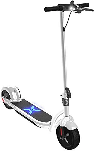 Electric Scooter : Hover-1 Alpha Electric Kick Scooter Foldable and Portable with 10 inch Air-Filled Tires- Long Range Commuter Scooter 450W Motor, Pearl White, One Size