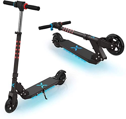Electric Scooter : Hover-1 | Comet Kids Folding E-Scooter Electric Kick Scooter Foldable and Portable with 6" Tire and LED Stem & Deck Lights for Kids (Black)