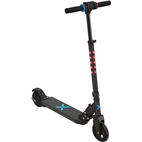 Electric Scooter : HOVER-1 Unisex-Youth Comet Electric Scooter w / Multi-color LED Headlight 10 MPH Speed, 150 lbs Weight, 5 Miles Max Distance, Black