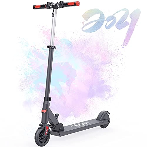 Electric Scooter : HOVERMAX Electric Scooter For Kids, 5.5 Inch Foldable and Height Adjustable Electric Scooter, Lightweight and Waterproof Suitable for Children and Teenagers Under 80kg