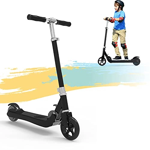 Electric Scooter : HST Q3 Electric Scooter Height Adjustable Smart E Scooter Kick Scooter Stunt Scooter 100 W | 25.2V 0.9A Battery | 6 km / h for Kids (Black)