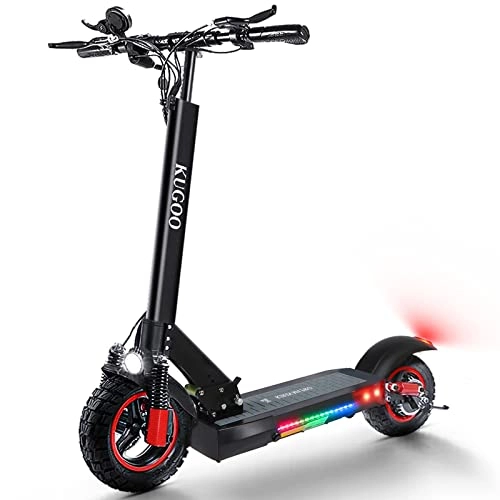 Electric Scooter : HUABANCHE Electric Scooters Adults E Scooter 55km Long Range 500W 48V 16Ah Strong Fast Electric Scooter 10" Pneumatic wide tires, M4 Pro