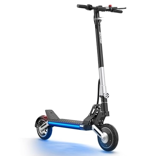Electric Scooter : iENYRID Electric Scooter Adult, E Scooters 500W Motor 25Km / h, 10Ah Battery Folding Electric Scooter for Adults, Dual Suspensions, 9.5" Solid Tire, 22Miles Range Portable Pure Scooter