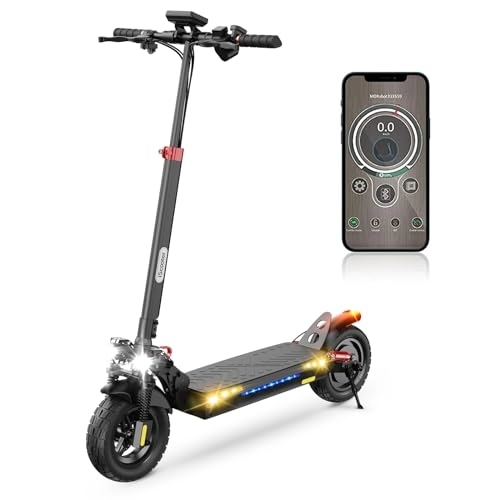 Electric Scooter : iScooter 10" Electric Scooter, iX4 Off Road Electric Scooters Adult, 45 km Long Range, 48V 15Ah Fast E-Scooter, 3 Speed Modes with APP Control, Dual Shock Suspension 150kg Load