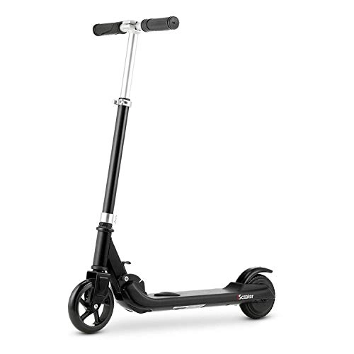 Electric Scooter : iScooter Q3 Kids Electric Scooter Folding Pedal Starter Folding Scooter for Beginners Height Adjustable Light Wheels 5.7" Best Gifts for Girls and Boys (black)