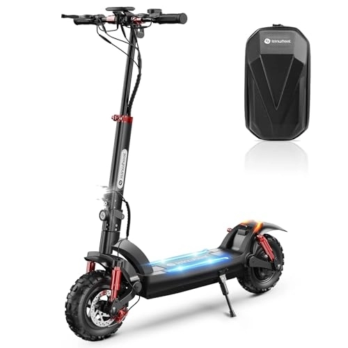 Electric Scooter : isinwheel Electric Scooter, 11" Electric Scooters Adult Off-road Tires, 45 km Long Range Adult Electric Scooter, 3 Speed Modes with Smart LCD Display Fast E-Scooter