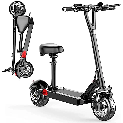 Electric Scooter : J&Z Foldable Electric Scooter for Adults Removable Seat Max Speed 50 KM / H 40 / 60 / 100 KM Long Range Portable Commuting Scooter 500W Motor Disc Brake And EABS LCD Meter, 40 Km