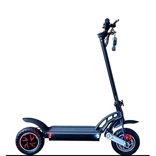 Electric Scooter : JAJU Portable Electric Scooters, High-density Battery Pack, Lithium Battery, 3-speed Transmission Assist, Foldable Front Rear Double Shock Absorption Electric Scooter Adult