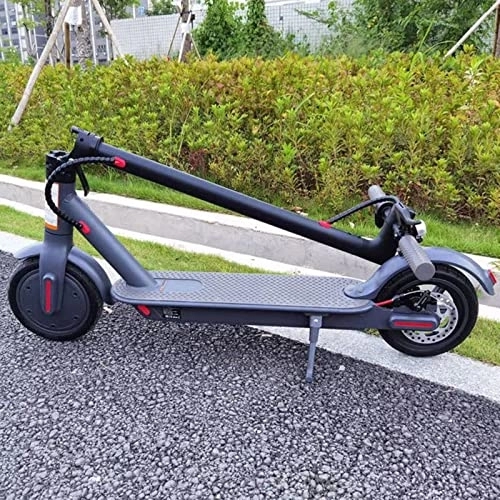 Electric Scooter : JASILI Electric Scooter - 8.5" Solid Tires, 19 Miles Long-Range Portable Folding Scooter for Adults with App