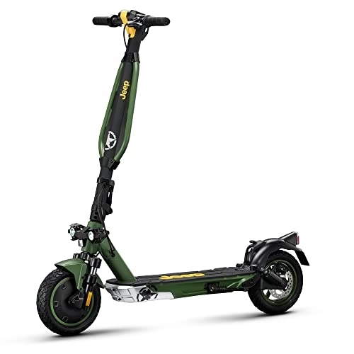 Electric Scooter : Jeep Electric Scooter, Electric Scooter, Battery 48V Motor 350W Brushless 18.9 Nm, Green Camouflage, 1195 X 473 X 1168 Cm