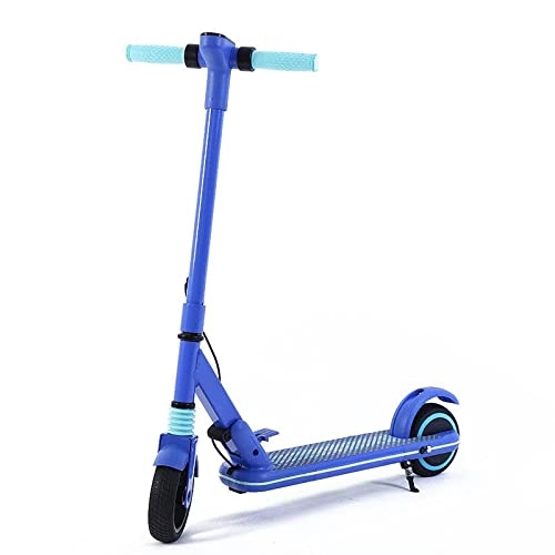 Electric Scooter : jiashibohong Portable Folding Electric Scooter for Kids Adult Unisex, 130W Motor 24V 2.5Ah Battery 2 Wheels E-scooter for Commute, Blue